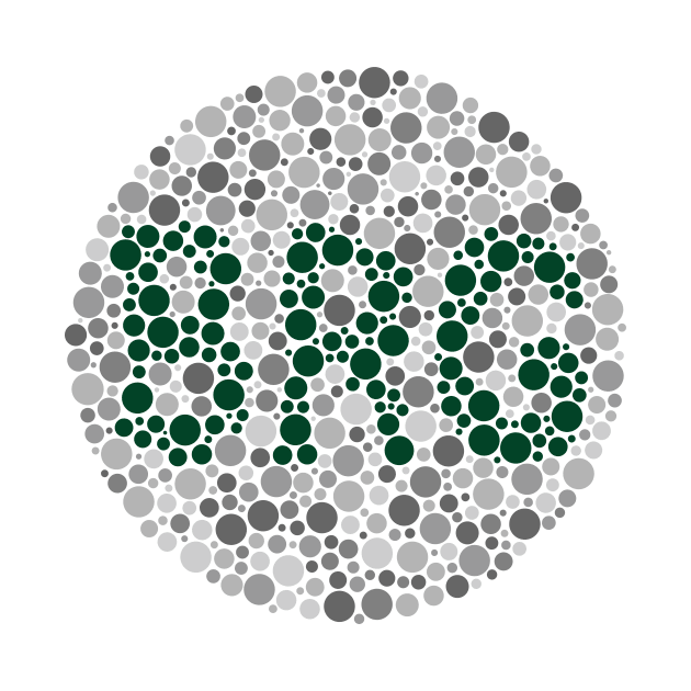 Ishihara automotive eye test for British Racing Green (grey) by 710Designs