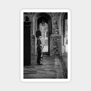 Standing Guard, Windsor Castle - BW Magnet