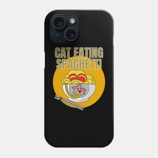 Cat Bowl Eating Spaghetti Phone Case