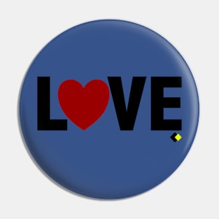 LOVE HEART BLACK H. Pin