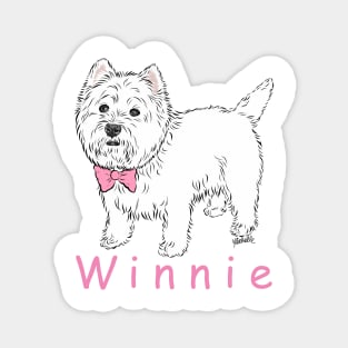 Winnie the Westie (please message me BEFORE you order to add your own name) Magnet