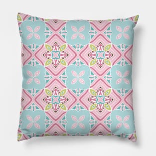 Colorful Oriental Rug Mandala Boho Pattern Pillow