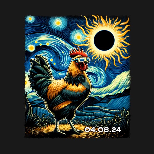 Chickens Eclipse Expedition: Quirky Tee for Farmyard Enthusiasts by ArtByJenX