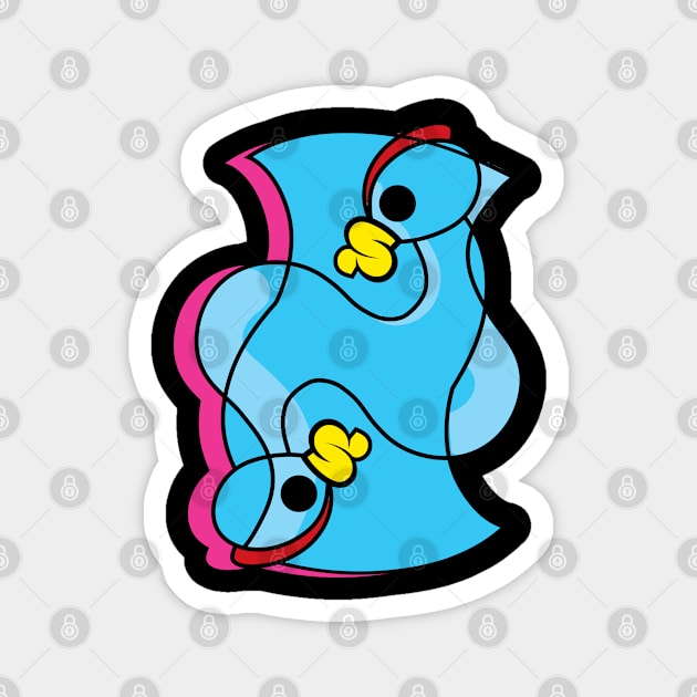 Flipping Chickens Magnet by threeonethree