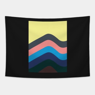 Retro Californian Waves Tapestry