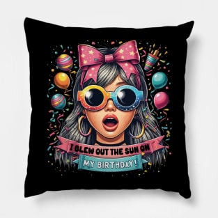 I Blew Out the Sun on My Birthday Solar Eclipse April 8, 2024 Birthday Girl Pillow