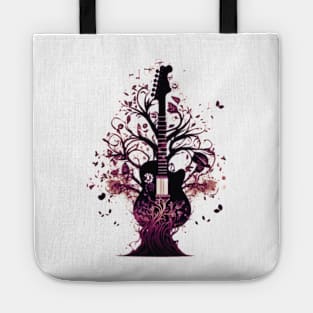 Acoustic Guitar Tree of Life Guitar Player Nature Guitarist Tote