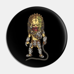 Wolf predator caricature full body Pin