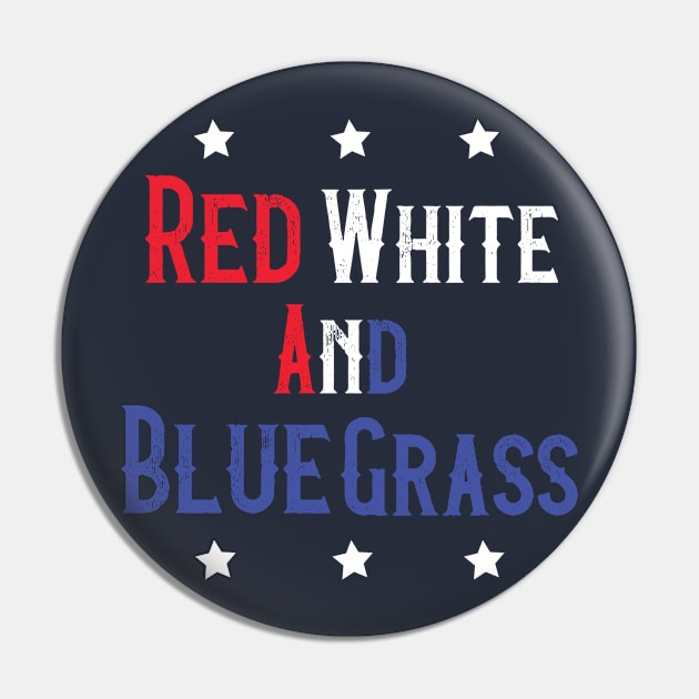 Red White and Bluegrass Pin by FruitflyPie