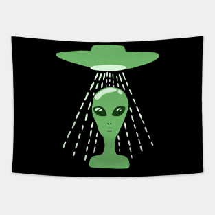 Alien and His Ship Tapestry