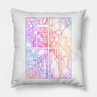 Richmond, USA City Map Typography - Colorful Pillow