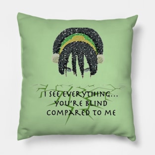 Toph ATLA Earthbender Quote Pillow