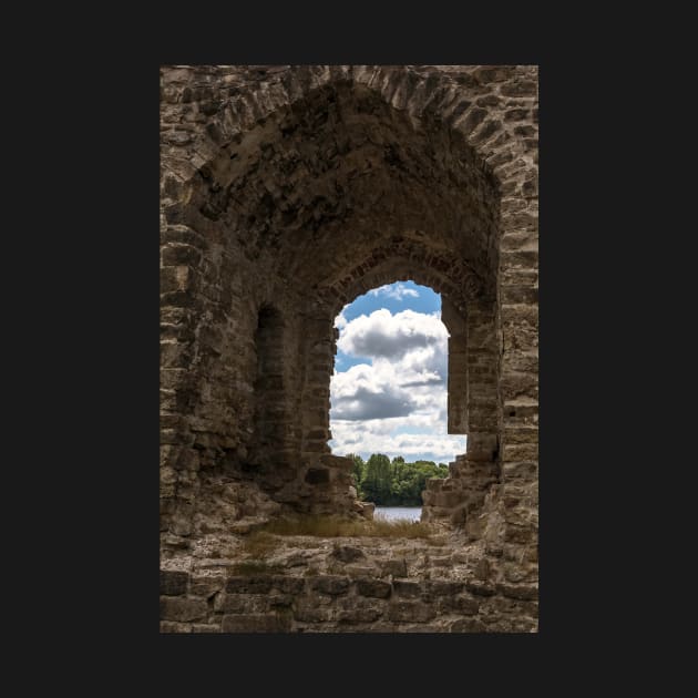 River and clouds through ruins of Koknese Castle by lena-maximova