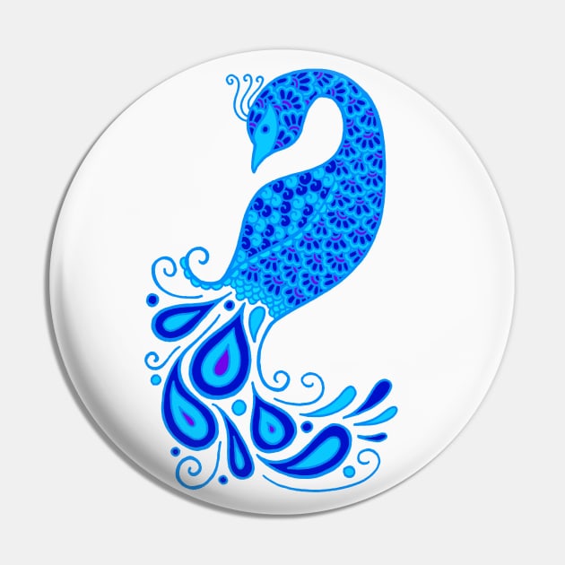 Peacock Pin by HLeslie Design