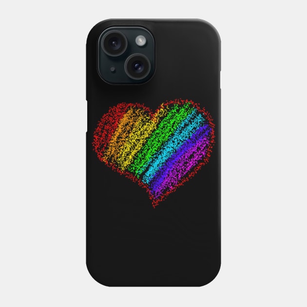 Rainbow heart Phone Case by MelanieJeyakkumar