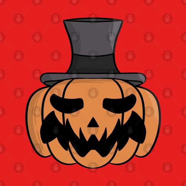 Halloween pumpkin wearing a top hat by DiegoCarvalho