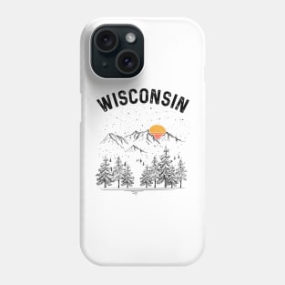 Wisconsin State Vintage Retro Phone Case