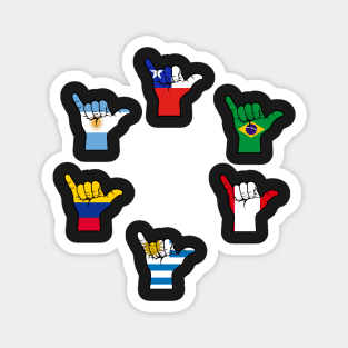 Shaka latin america flag Magnet