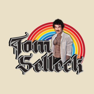 Tom Selleck Rainbow // Original Vintage Fan Design T-Shirt