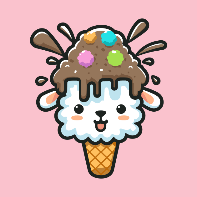 4 balls of llama ice cream by Coowo22