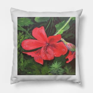 Red Flower Pillow