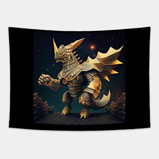 armored dragon ecopop monster kaiju art Tapestry