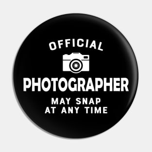 Photographer - Official Photographer may snap at any time Pin