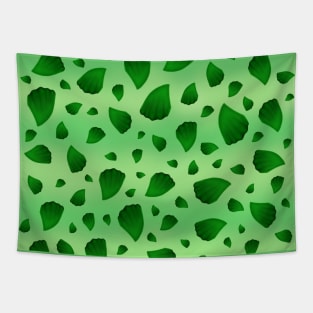 Green Petals Pretty Falling Floral Pattern Tapestry