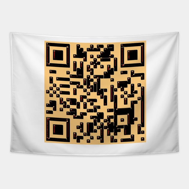 QR Warning Tapestry by Tovers