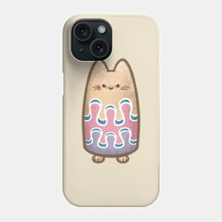 Cat with Wavy Pattern Phone Case