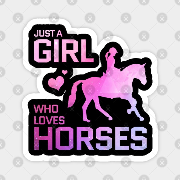 horse girl Magnet by Mandala Project