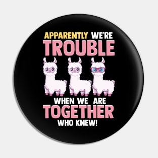 Cute Apparently We're Trouble When We Are Together Pin