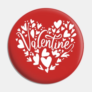 Valentine heart shape Pin