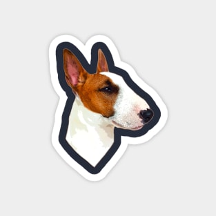 Bull Terrier Dog Head Art Magnet