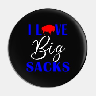 Buffalo Football I Love Big Sacks Pin