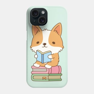 Cute Corgi Loves To Read Books Phone Case