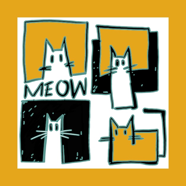 cubist cats by Handan