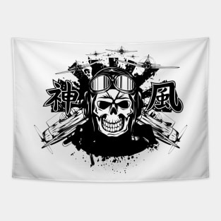 skeleton army skull Tapestry