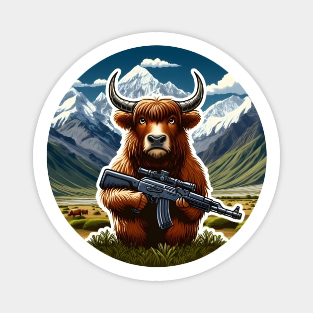 Tactical Yak Magnet by Rawlifegraphic