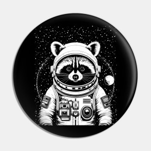 Raccoon astronaut Pin