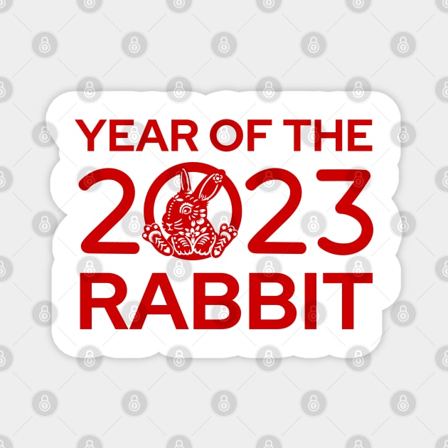 Year of the Rabbit 2023 - Chinese New Year Zodiac Magnet by MtWoodson