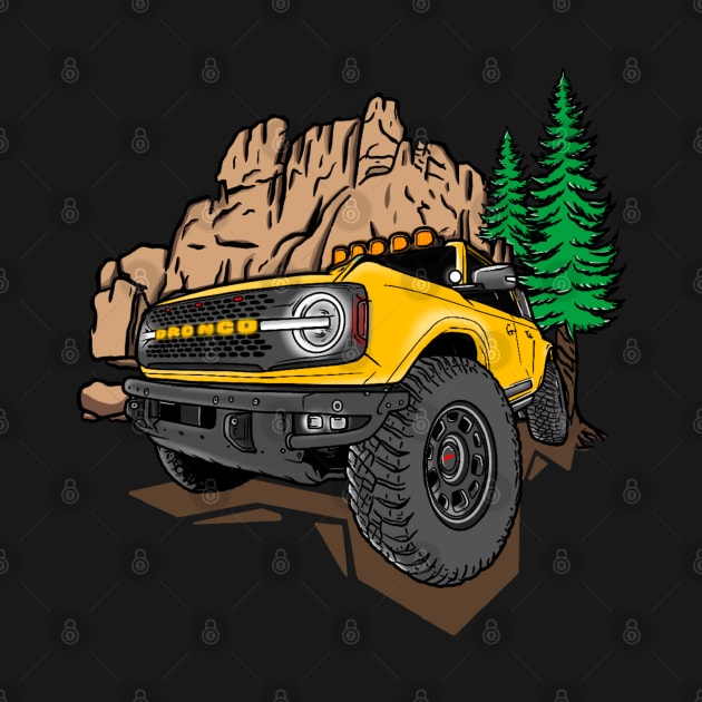 Ford Bronco Design - Yellow Bronco by 4x4 Sketch