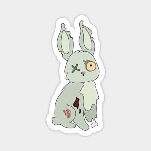 Zombie Rabbit Cartoon // Funny Halloween Zombie Magnet