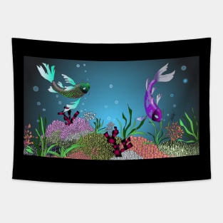 The life of marine corals Tapestry