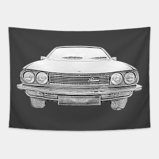 Austin Princess 1970s British classic car monochrome Tapestry