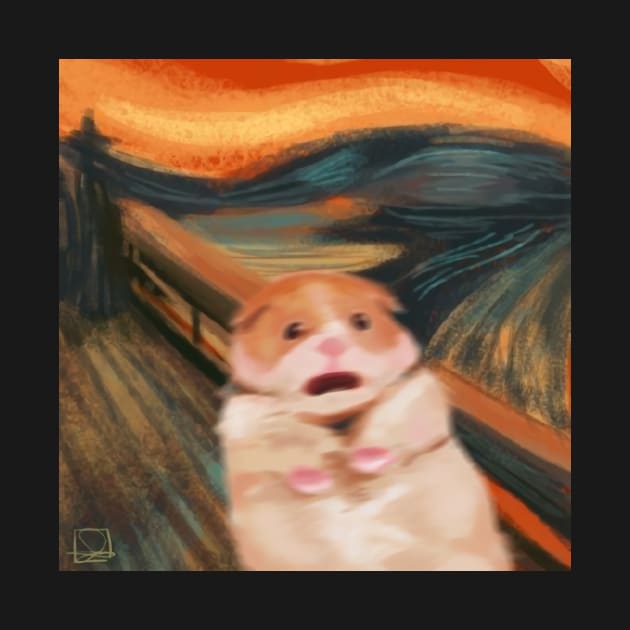 Screaming Hamster Painting 2 by DKrumpp