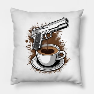 I Love Guns And Coffee Pillow