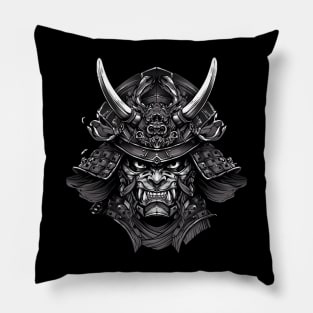 samurai oni mask Pillow