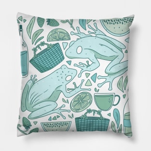 frog picnic Pillow