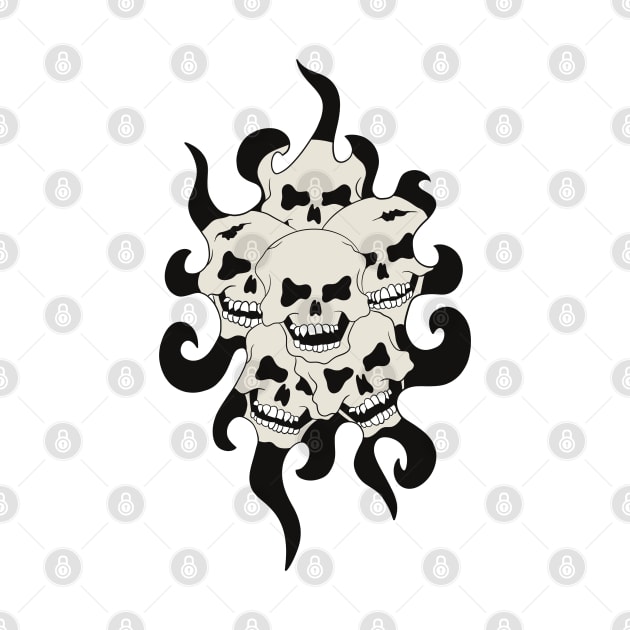 Skull Tattoo Design - Skulls Of The Dead by Funky Chik’n